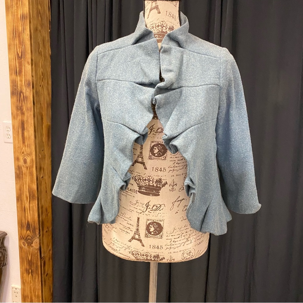 Tabitha for Anthropology wool scalloped coat